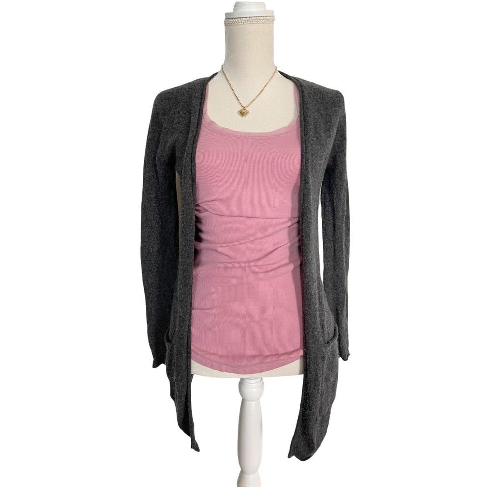 Philosophy Womens 100% Cashmere Open Front‎ Cardigan Sweater Casual Soft Small
